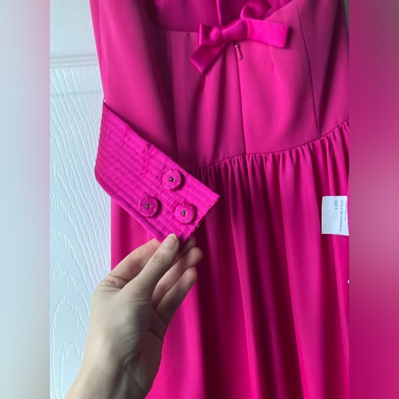 *RARE/SOLD-OUT* VW360214 Vera Wang V Neck Halter Gown + Sash Size 0 in Begonia - Picture 7 of 9